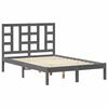 vidaXL Cadre de lit sans matelas gris 120x190 cm bois massif
