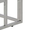 vidaXL Table console argent&eacute; inox et bois de m&eacute;l&egrave;ze massif