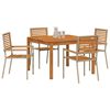 vidaXL Ensemble de salle à manger pour jardin 5 pcs Beige Poly rotin