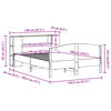 vidaXL Lit bibliothèque sans matelas blanc 140x190 cm bois pin massif