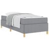 vidaXL Cadre de lit avec matelas Gris clair 90 x 190 cm tissu