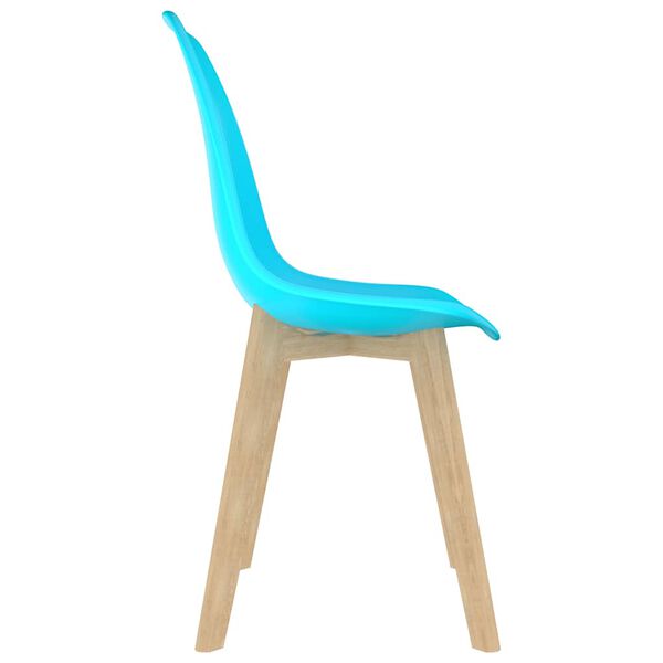 vidaXL Chaises &agrave; manger lot de 4 bleu plastique