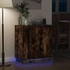 vidaXL Buffet LED Ch&ecirc;ne fum&eacute; 71 x 34,5 x 75 cm Bois d'ing&eacute;nierie