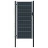 vidaXL Portail de cl&ocirc;ture en PVC et acier 100 x 164 cm anthracite