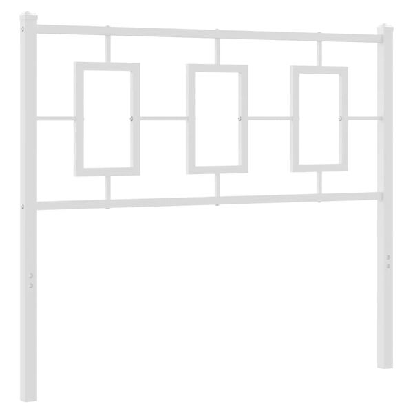 vidaXL T&ecirc;te de lit de remplacement m&eacute;tal blanc 100 cm