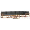 vidaXL Ensemble de canap&eacute;s d'ext&eacute;rieur 7 pcs Naturel et Anthracite