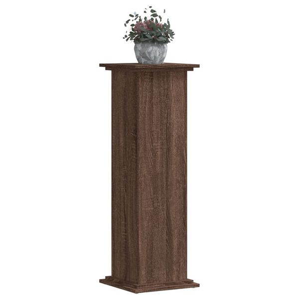 vidaXL Support pour plantes chêne brun 33x33x100 cm bois d'ingénierie