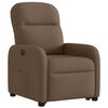 vidaXL Fauteuil inclinable &eacute;lectrique marron tissu