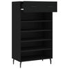 vidaXL Armoire &agrave; chaussures noir 60x35x105 cm bois d'ing&eacute;nierie
