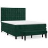 vidaXL Sommier &agrave; lattes de lit et matelas Vert fonc&eacute; 140x190cm Velours