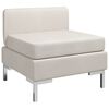 vidaXL Canap&eacute; central sectionnel avec coussin Tissu Cr&egrave;me