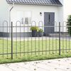 vidaXL Cl&ocirc;ture de jardin 5 pcs Gris 8,5 x 0,8 m Acier rev&ecirc;tu de poudre