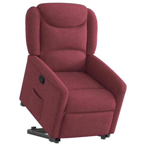 vidaXL Fauteuil inclinable rouge bordeaux tissu