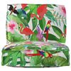 vidaXL Set de coussins de palette 2 pcs Jungle tropicale Tissu Oxford