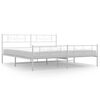 vidaXL Cadre de lit m&eacute;tal sans matelas et pied de lit blanc 183x213 cm