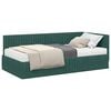 vidaXL Cadre de lit d'angle avec matelas 2 pcs Vert Velours