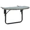 vidaXL Table de balcon Gris 60x60x40 cm R&eacute;sine tress&eacute;e