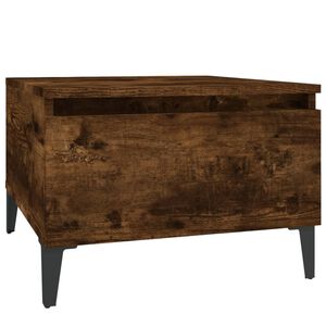 vidaXL Table d'appoint Ch&ecirc;ne fum&eacute; 50x46x35 cm Bois d'ing&eacute;nierie