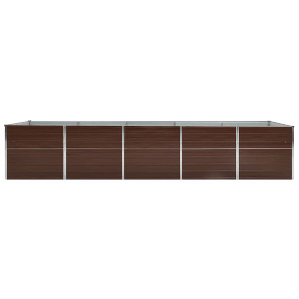 vidaXL Lit surélevé de jardin Acier galvanisé 400x80x77 cm Marron