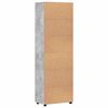 vidaXL Haut Armoire avec &eacute;tag&egrave;re FLORIN Gris b&eacute;ton 60 x 35 x 182 cm