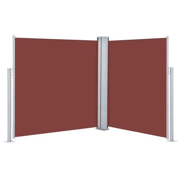 vidaXL Auvent latéral rétractable Marron 140 x 600 cm