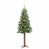 vidaXL Sapin de No&euml;l mince Vert 150 cm PVC et bois de pin massif