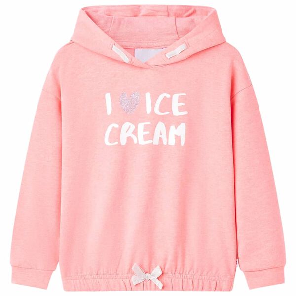 Sweatshirt &agrave; capuche pour enfants rose vif 140