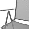 vidaXL Chaises empilables de jardin lot de 2 Acier Gris