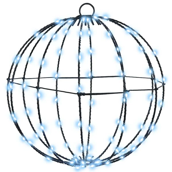 vidaXL Boule avec 192 LED 2 pcs Blanc froid 31,5 x 31,5 x 32 cm M&eacute;tal
