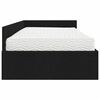 vidaXL Cadre de lit d'angle avec matelas Autre 2 pcs Noir tissu