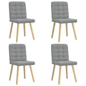 vidaXL Chaises &agrave; manger lot de 4 gris clair tissu