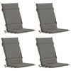 vidaXL Coussins de Chaise &agrave; Dossier Haut en 4 Pi&egrave;ces GEMERT 4 pcs Gris