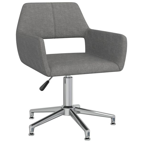 vidaXL Chaise pivotante de bureau Gris clair Tissu
