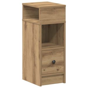 vidaXL Table de chevet avec tiroir en ch&ecirc;ne artisanal 25 x 31 x 66 cm