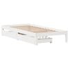 vidaXL Cadre de lit avec tiroirs sans matelas blanc 75x190 cm