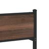 vidaXL Cadre de lit en m&eacute;tal sans matelas ch&ecirc;ne marron 75x190 cm