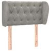 vidaXL T&ecirc;te de lit avec oreilles Gris clair 83x23x78/88 cm Velours