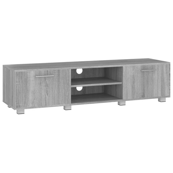 vidaXL Meuble TV Sonoma gris 140x40x35 cm Bois d'ingénierie