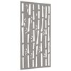 vidaXL D&eacute;coration murale jardin 105x55 cm acier corten design bambou
