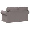 vidaXL Canap&eacute; Taupe 215 x 82 x 80 cm tissu