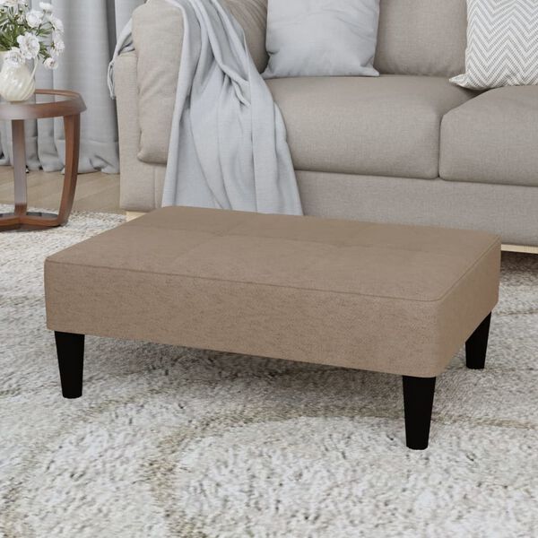 vidaXL Tabouret Taupe Tissu en microfibre
