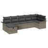 vidaXL Ensemble de canap&eacute; de jardin 7 pc Gris polyrotin