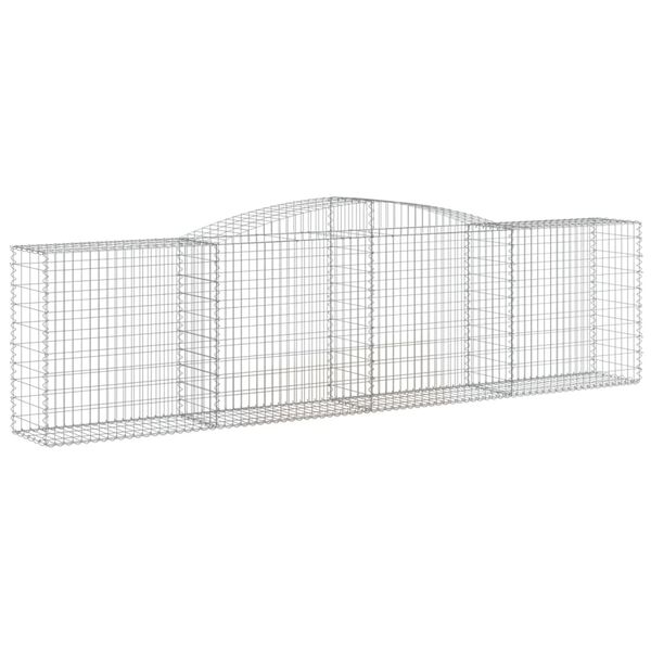 vidaXL Paniers à gabions arqués 9 pcs 400x50x100/120 cm Fer galvanisé