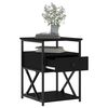 vidaXL Tables de chevet 2 pcs noir 40x42x55 cm bois d&rsquo;ing&eacute;nierie