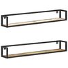 vidaXL &Eacute;tag&egrave;res murales 2 pcs 120 cm Bois de r&eacute;cup&eacute;ration massif