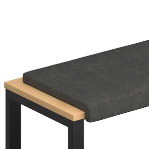 vidaXL Coussin de banc Simili cuir Noir Profondeur 35 cm