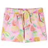 vidaXL Short pour enfants &agrave; cordon de serrage rose p&acirc;le 104