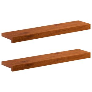 vidaXL Appuis de fen&ecirc;tre 2 pc Marron 70 x 15 x 2 cm