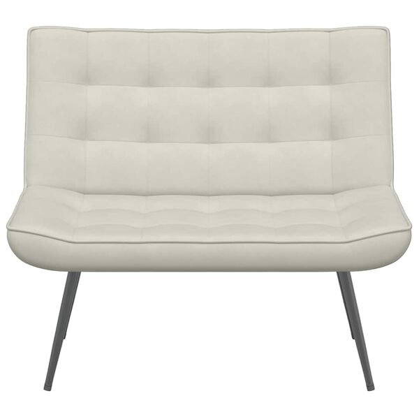 vidaXL Banc cr&egrave;me 110x74x84 cm velours