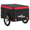 vidaXL Remorque de v&eacute;lo noir et rouge 45 kg fer